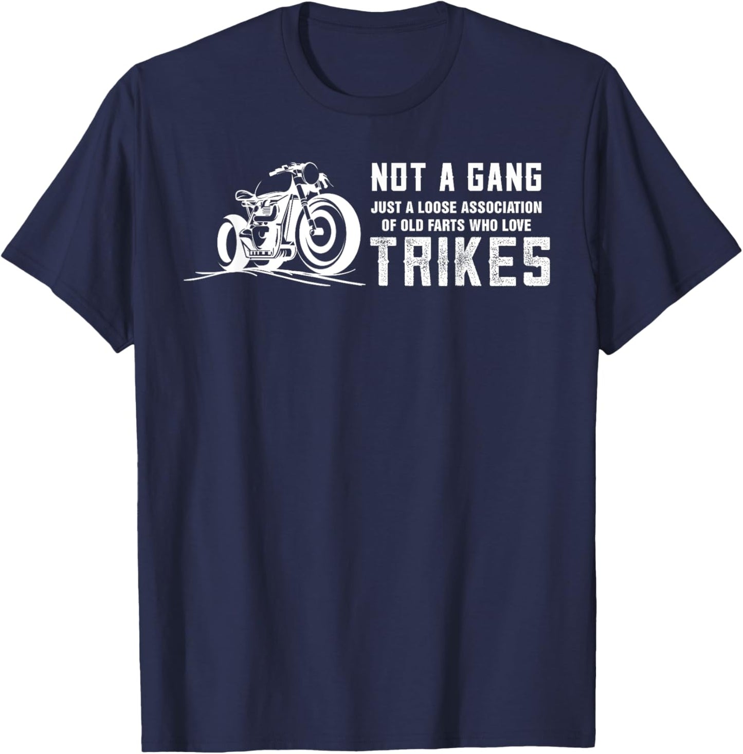 Triker Motorcycle Trike Three Wheeler Motortrike Funny T-Shirt - T-Shirt | Navy