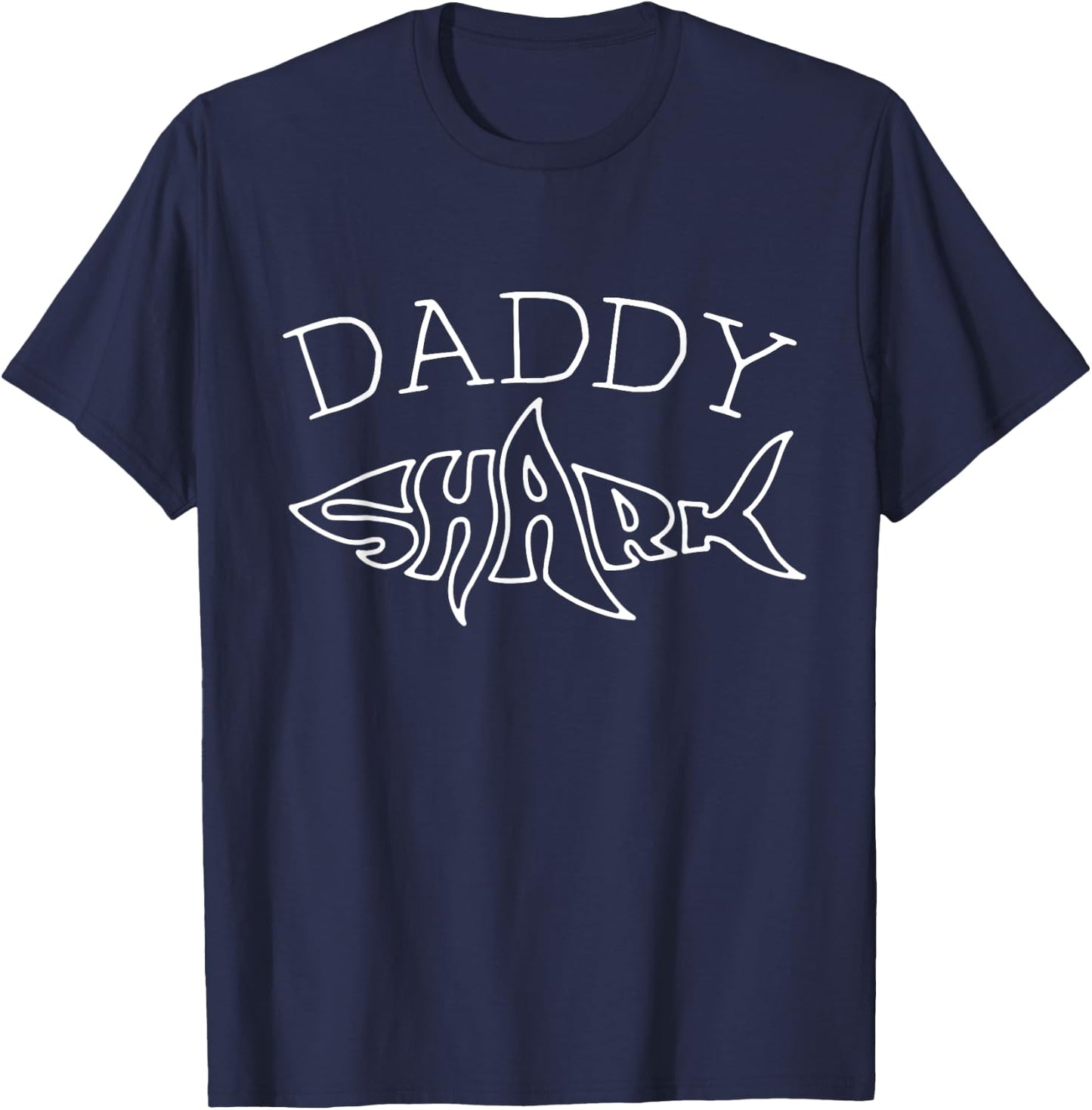 Daddy Birthday Shark Dad Matching Family Men T-Shirt - T-Shirt | Navy