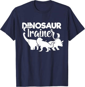 Dinosaur Trainer Lazy Halloween Dino Training Dinosaur Lover T-Shirt - T-Shirt | Navy