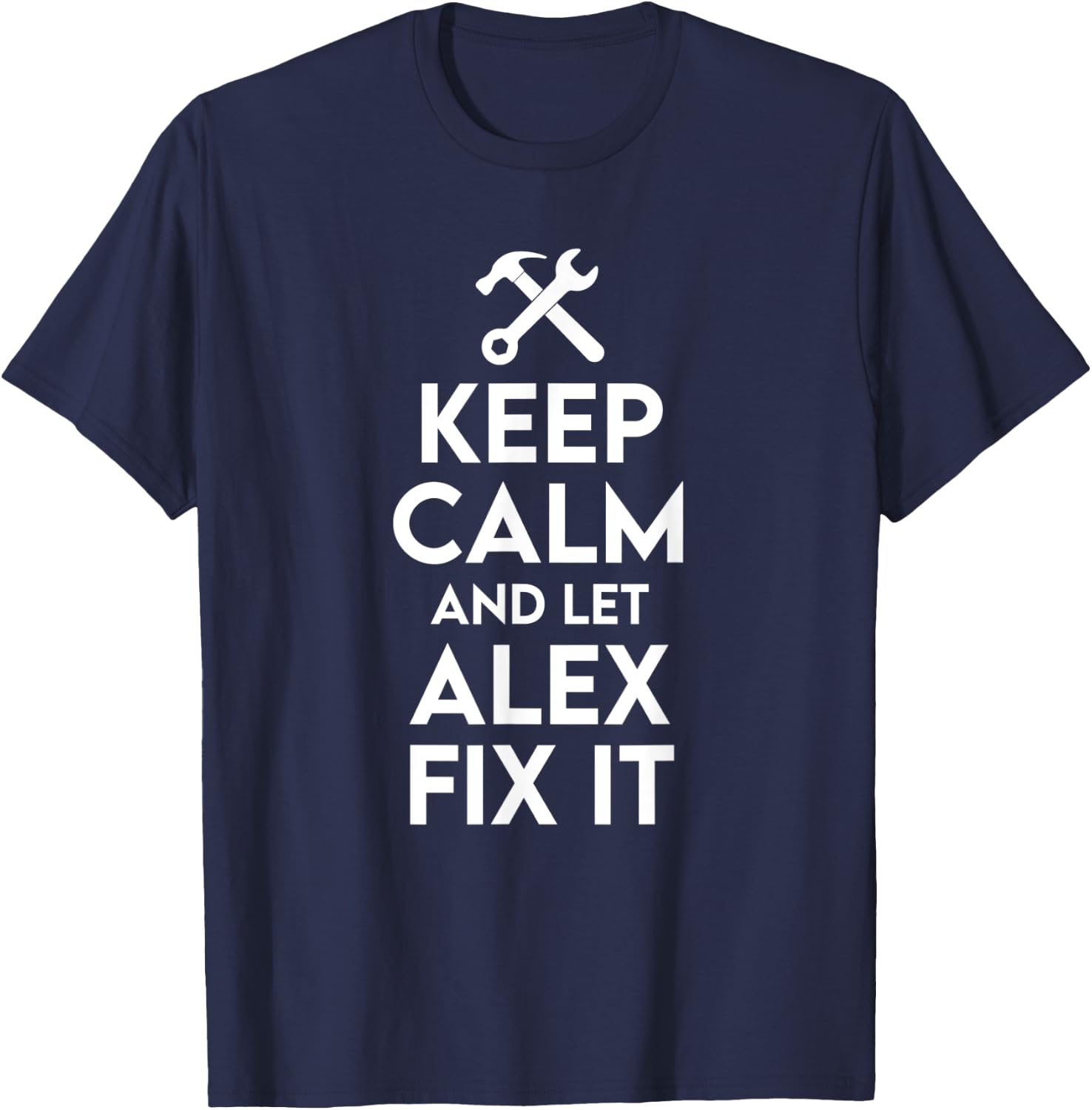 Alex Handyman Birthday Name Personalized Alex Mechanic T-Shirt - T-Shirt | Navy