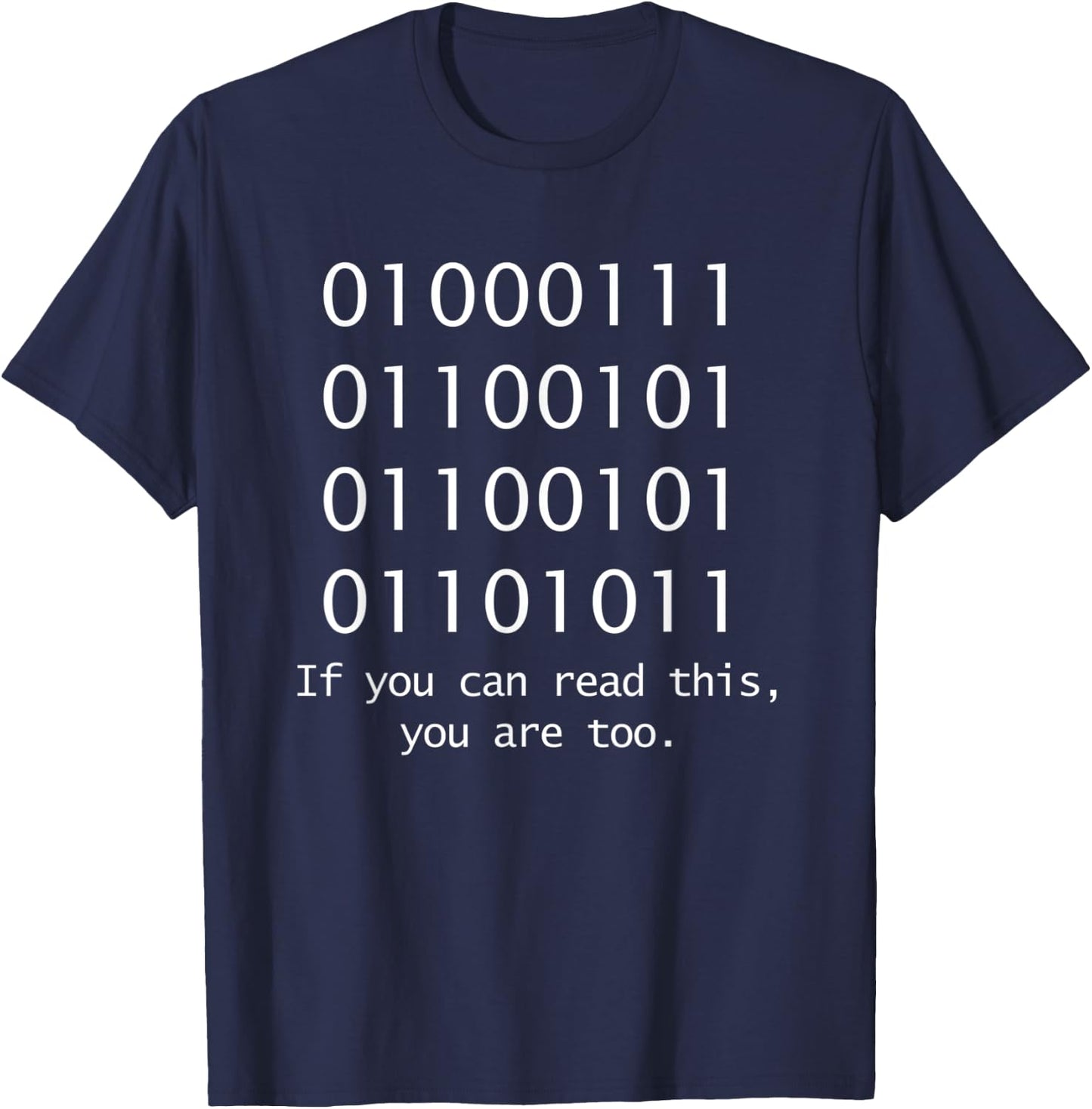 Computer Binary Code Dev Programmer Shirt Developer Geek T-Shirt - T-Shirt | Navy