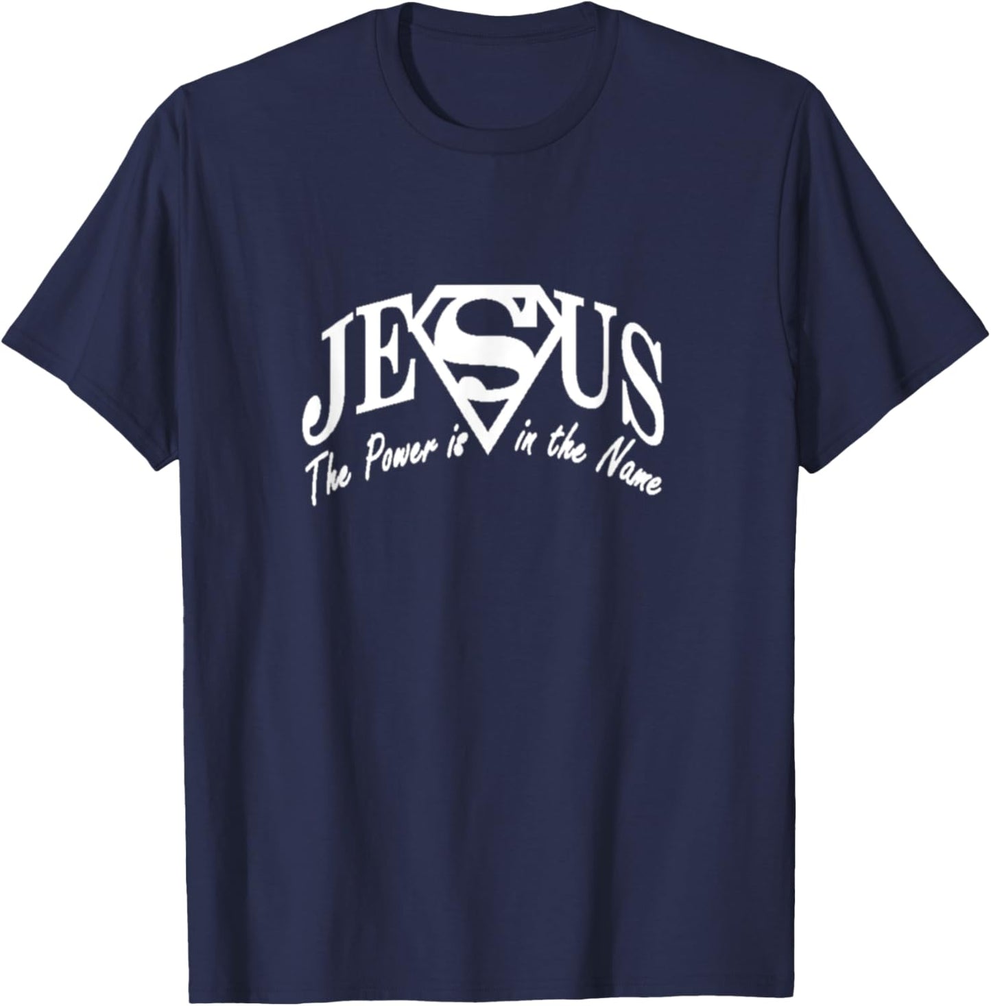 My Superhero is Jesus Faith Love Gothshirt T-Shirt - T-Shirt | Navy