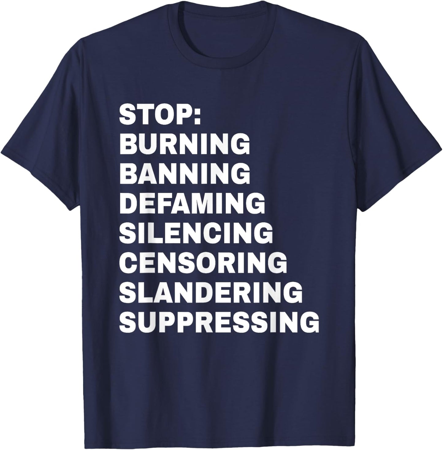 Free Speech Anti Censorship First Amendment T-Shirt - T-Shirt | Navy