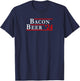 Bacon Beer 2024 Funny Political T-Shirt - T-Shirt | Navy