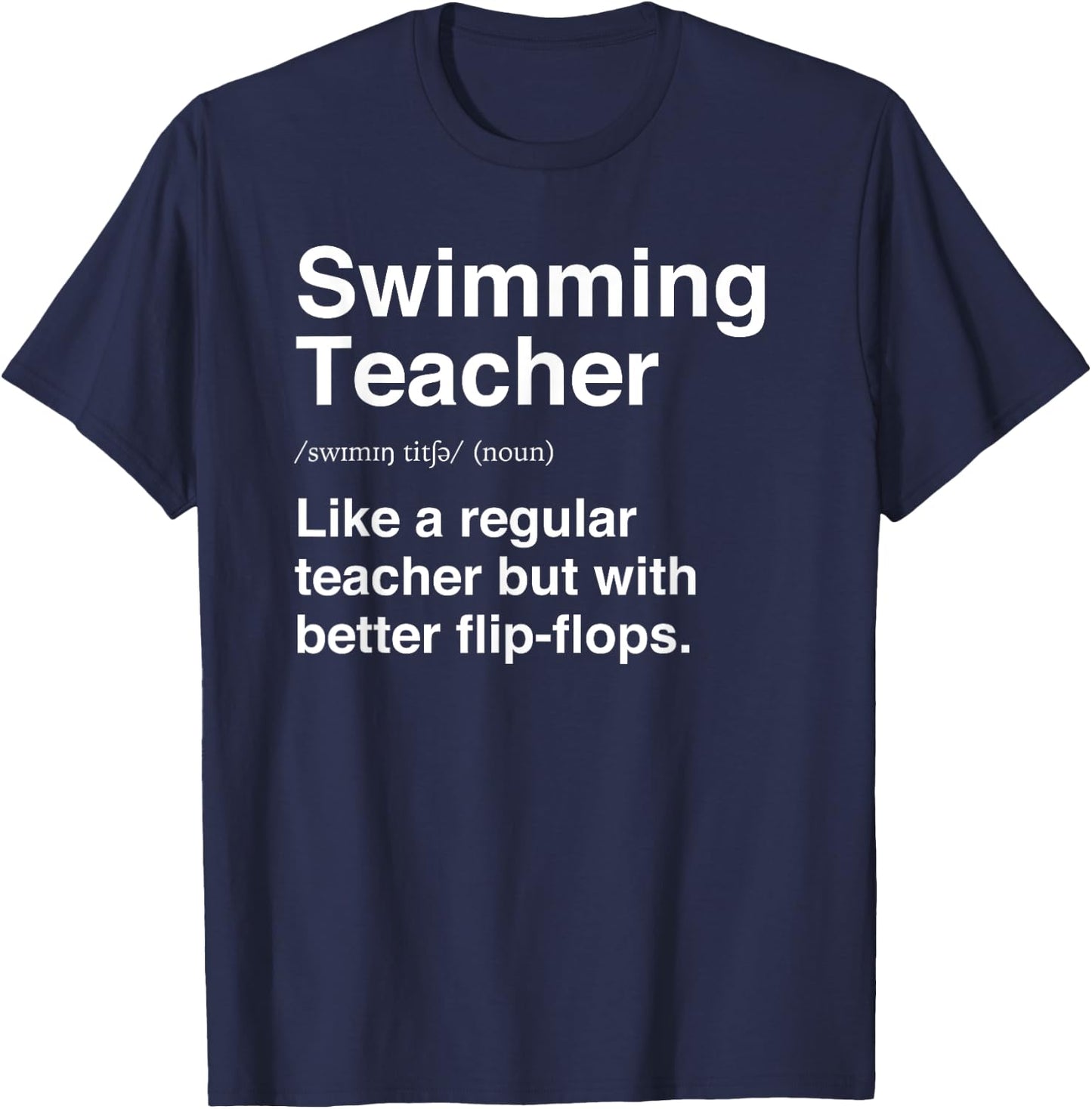 Swimming Teacher Funny Definition Swim Trainer Coach Women T-Shirt - T-Shirt | Navy