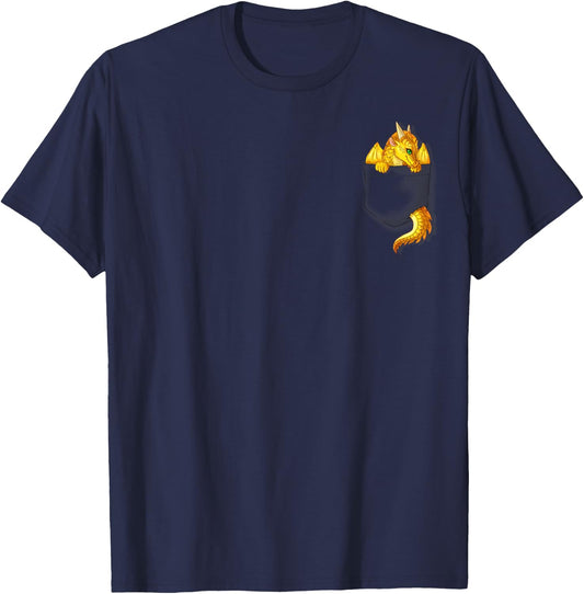 Gift Dragon Sunny Dragon in pocket Gift men T-Shirt - T-Shirt | Navy