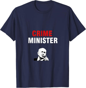 Israelis against Prime Minister - Support for protesters T-Shirt - T-Shirt | Navy