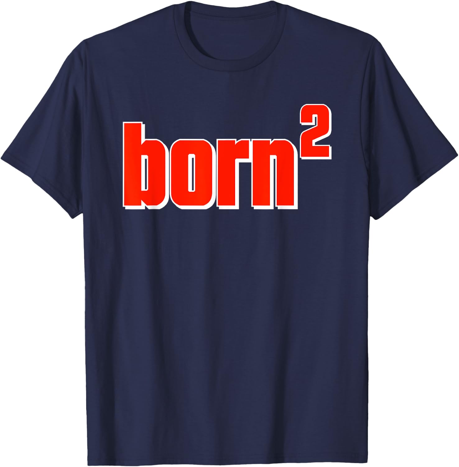 Re-born square (born) 2 John 3:3 T-Shirt - T-Shirt | Navy