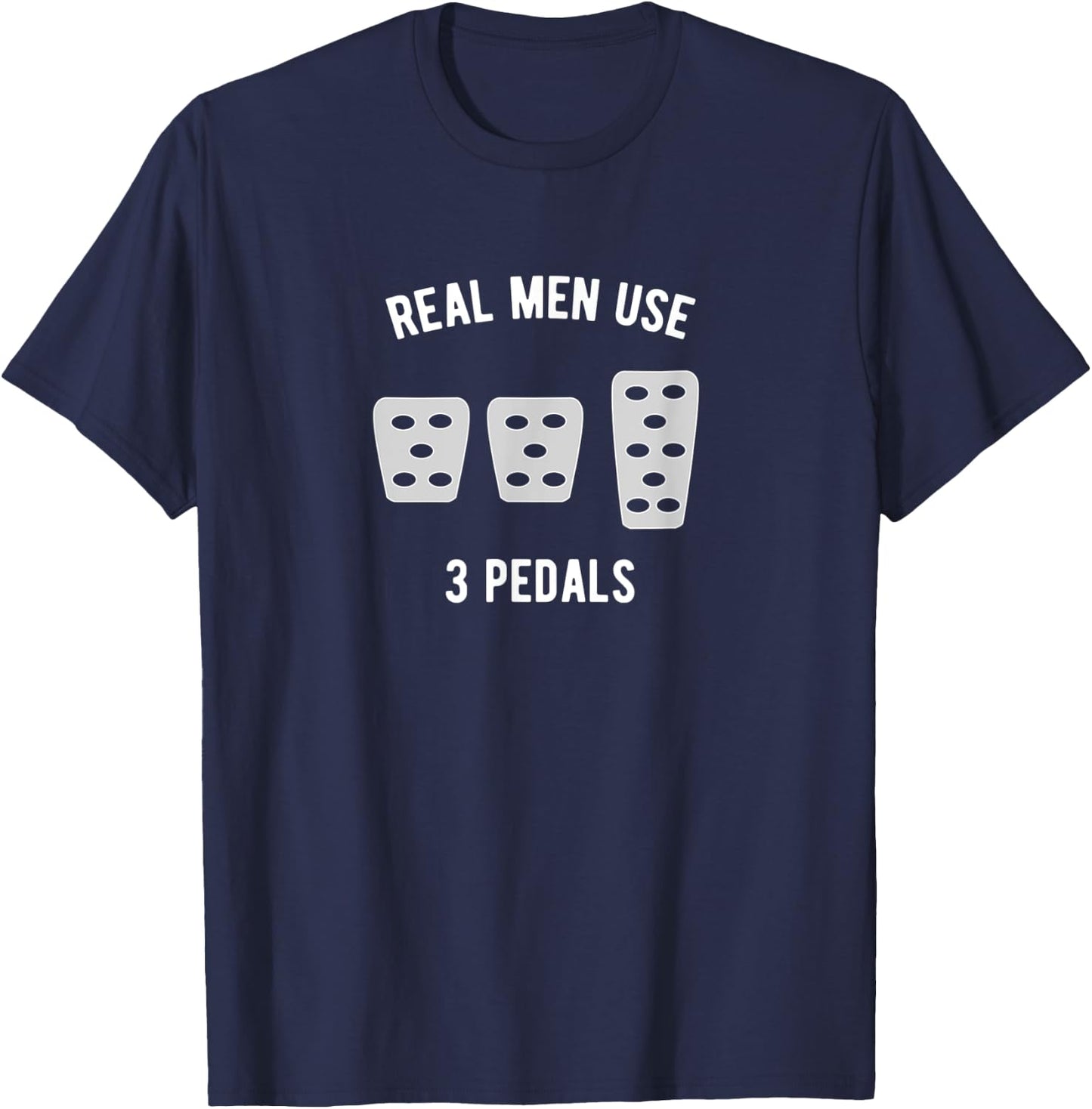 Stick Shift Manual Gearbox 3 Pedals Racing Drifting T-Shirt - T-Shirt | Navy