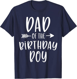 Dad of the Birthday Boy Daddy And Son Bday Party Father T-Shirt - T-Shirt | Navy