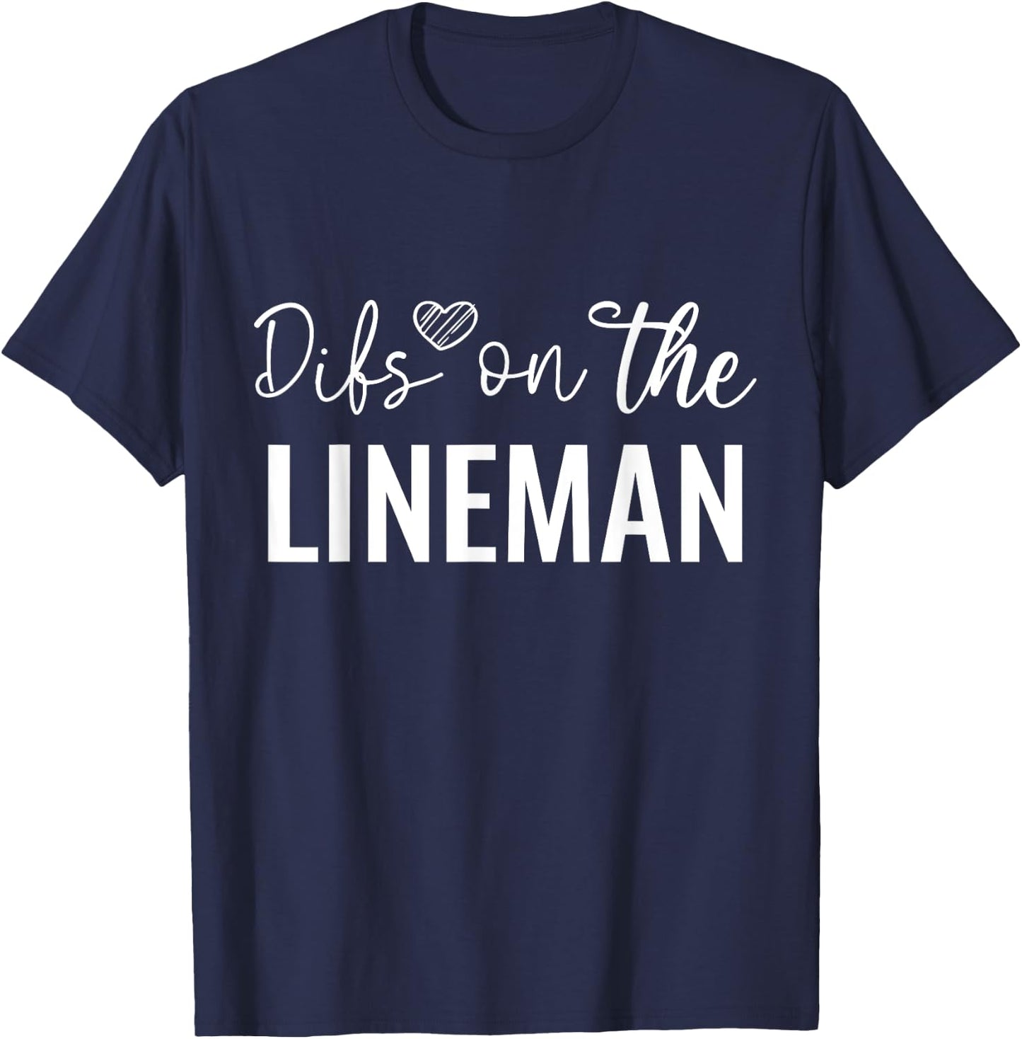 Funny sarcastic Dibs on the Lineman Electrician T-Shirt - T-Shirt | Navy