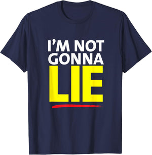 Not Gonna Lie NGL Meme Bold Graphic T-Shirt - T-Shirt | Navy