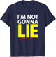 Not Gonna Lie NGL Meme Bold Graphic T-Shirt - T-Shirt | Navy