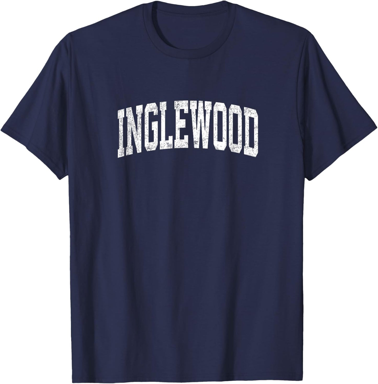 Inglewood California CA Vintage Athletic Sports Design T-Shirt - T-Shirt | Navy