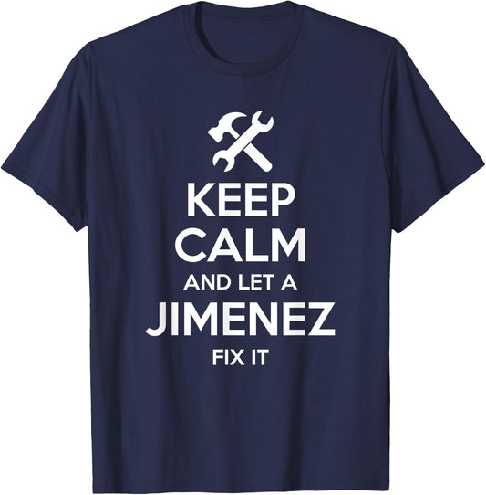 JIMENEZ Funny Surname Birthday Family Tree Reunion Gift T-Shirt - T-Shirt | Navy