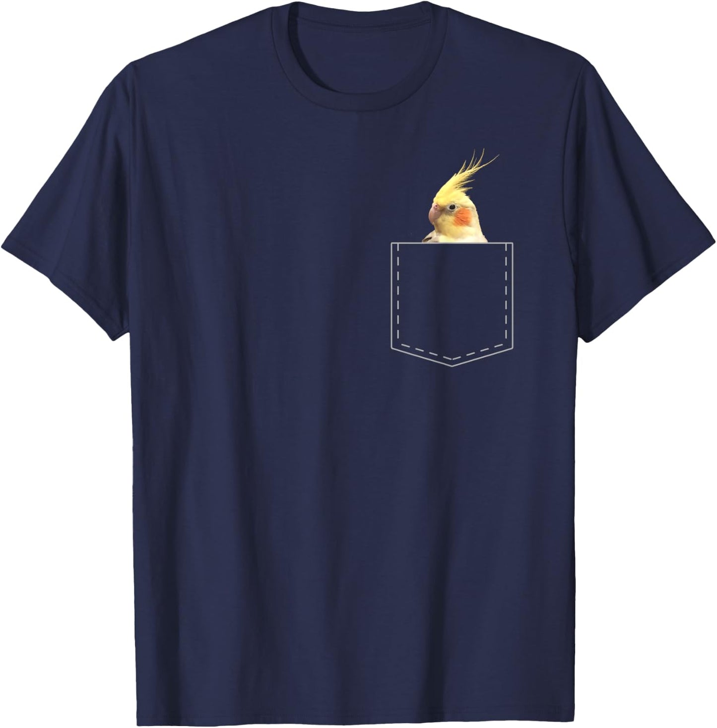 The Cockatiel Elegant Cute Bird Parrot Funny Item T-Shirt - T-Shirt | Navy