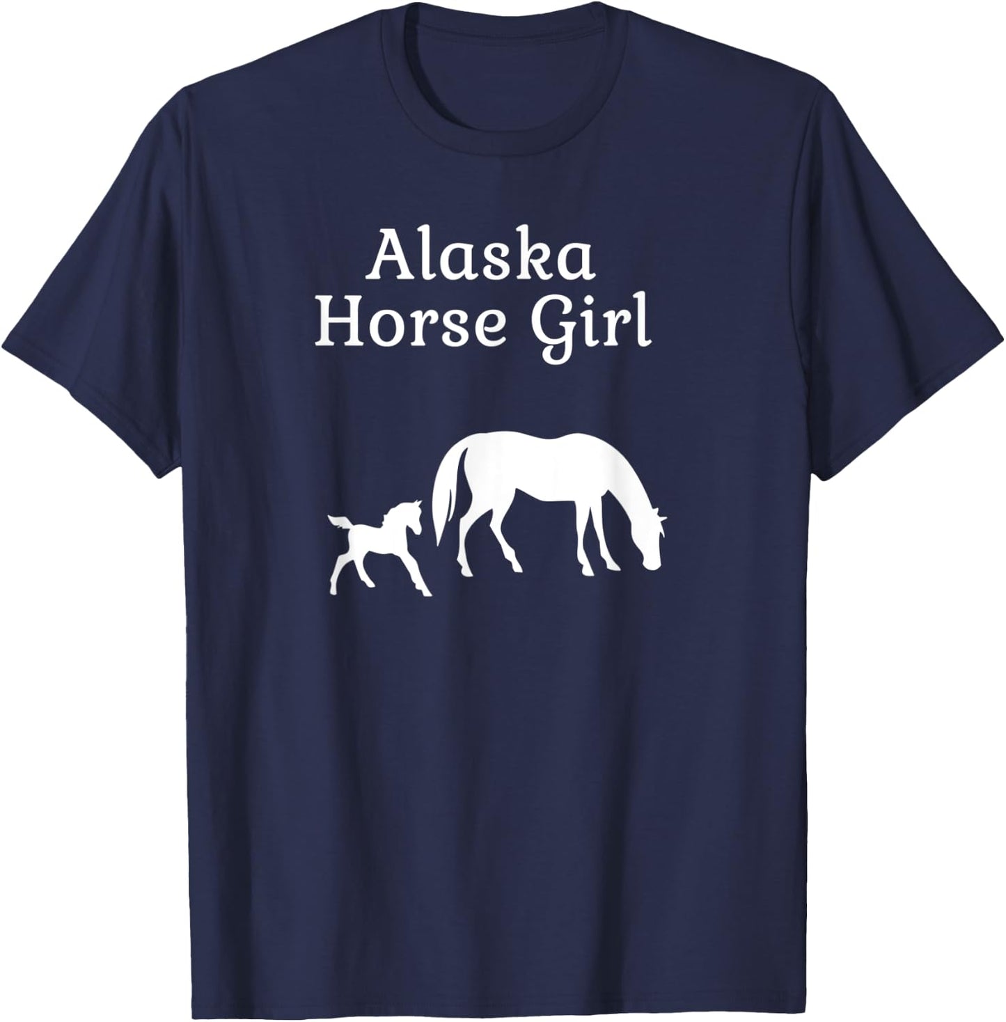 Women's Alaska Horse T-Shirt - T-Shirt | Navy