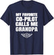 My Favorite Co Pilot Calls Me Grandpa Aviation Airplane T-Shirt - T-Shirt | Navy
