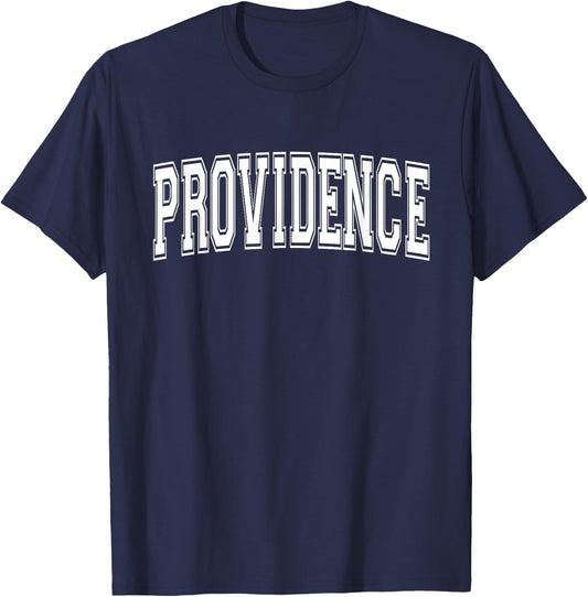 PROVIDENCE RI RHODE ISLAND USA Vintage Sports Varsity Style T-Shirt - T-Shirt | Navy