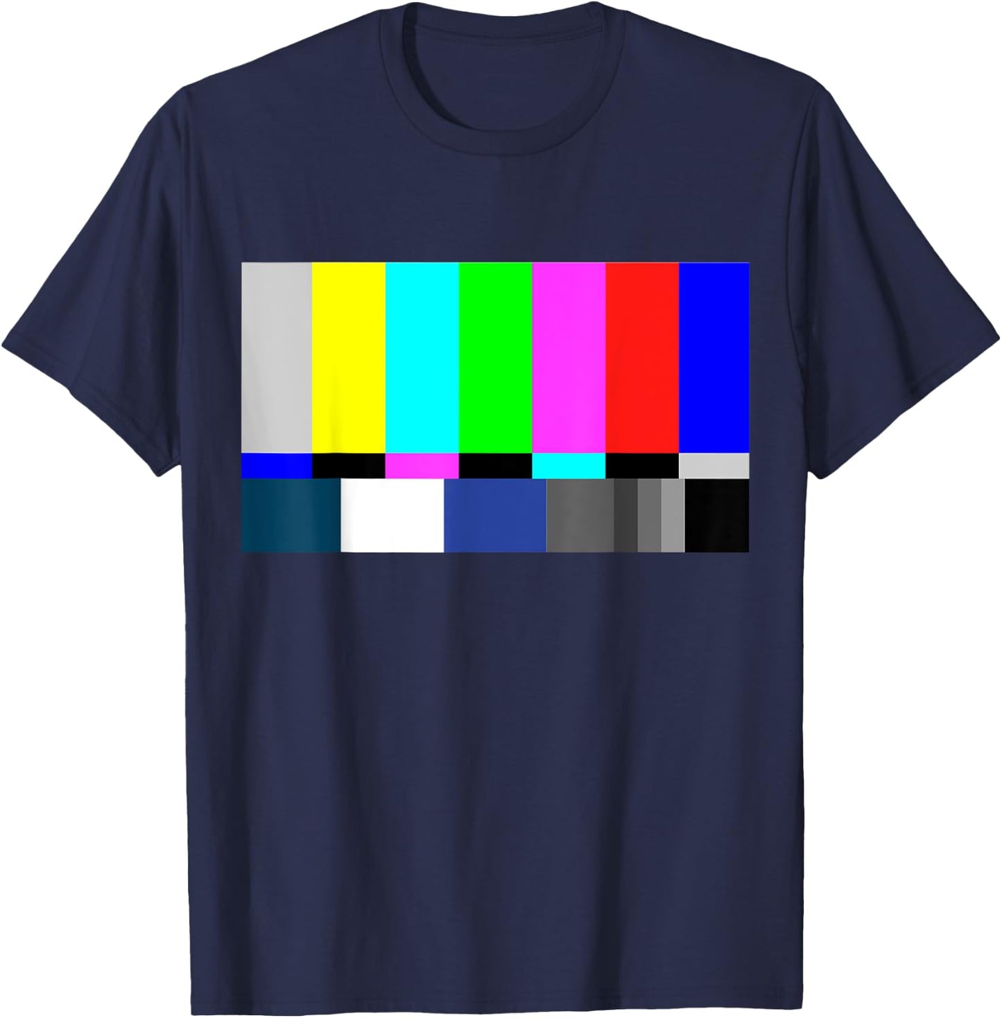 Nerdy Sheldon TV Test Pattern Color Geek Gift T-Shirt - T-Shirt | Navy