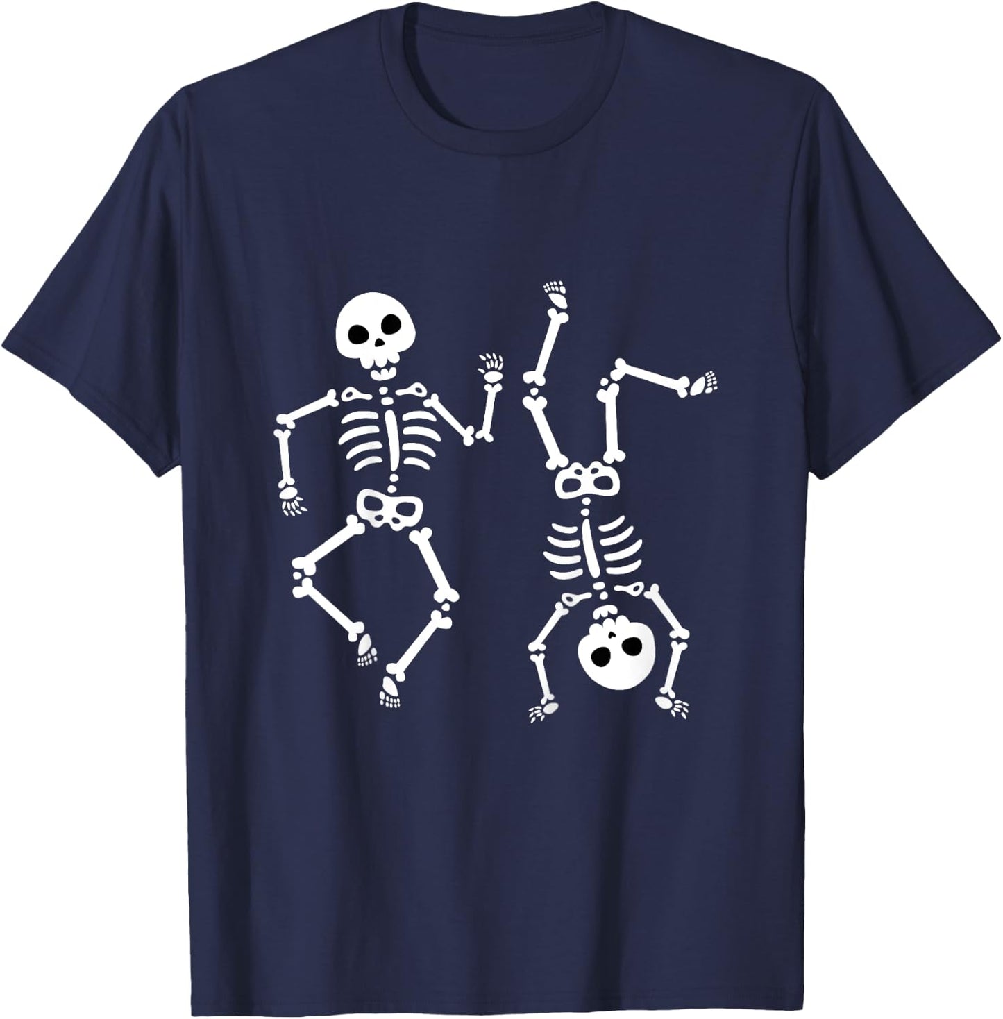Kids Dancing Skeletons Halloween Shirt for Boy Girl Youth Toddler T-Shirt - T-Shirt | Navy