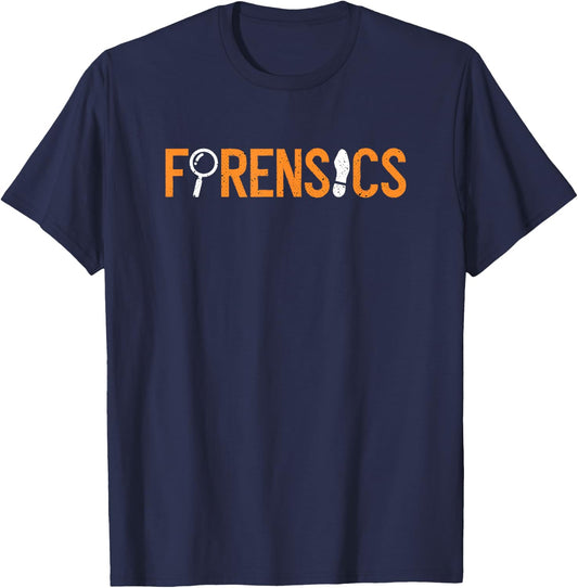 Forensics CSI Crime Scene Investigator Forensic Science T-Shirt - T-Shirt | Navy