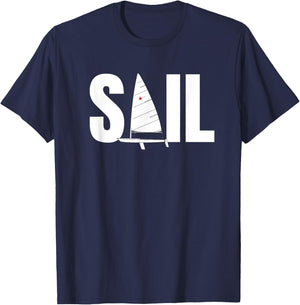 Laser Sail - Sailing Gift Sailors T-Shirt - T-Shirt | Navy