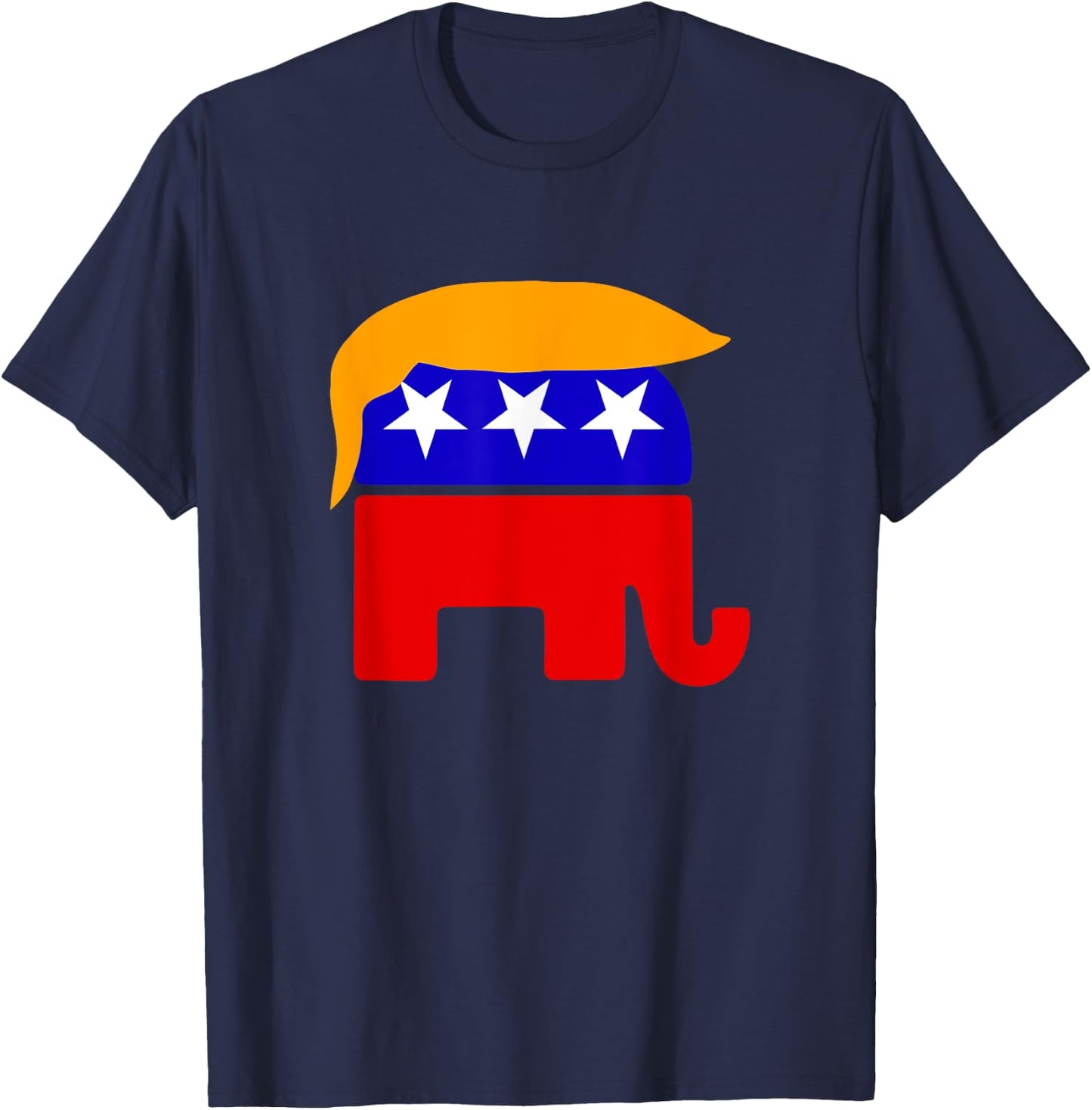 GOP President Donald Trump Republican Elephant Hair T-Shirt - T-Shirt | Navy