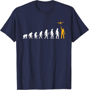 Quadcopter Drone Evolution - FAA Certified Drone Pilot RC T-Shirt - T-Shirt | Navy