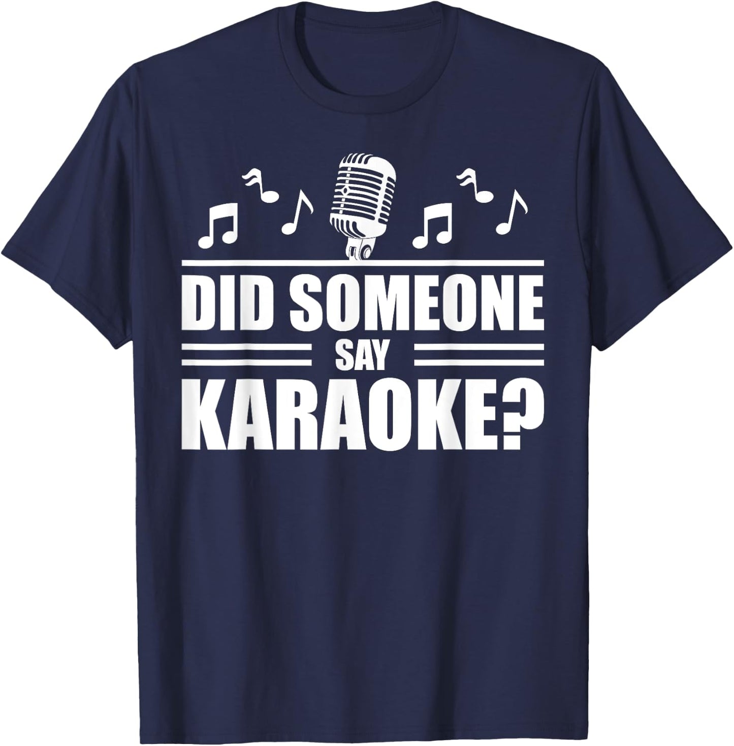 Funny Karaoke Designs Women Singing Music Lovers T-Shirt - T-Shirt | Navy
