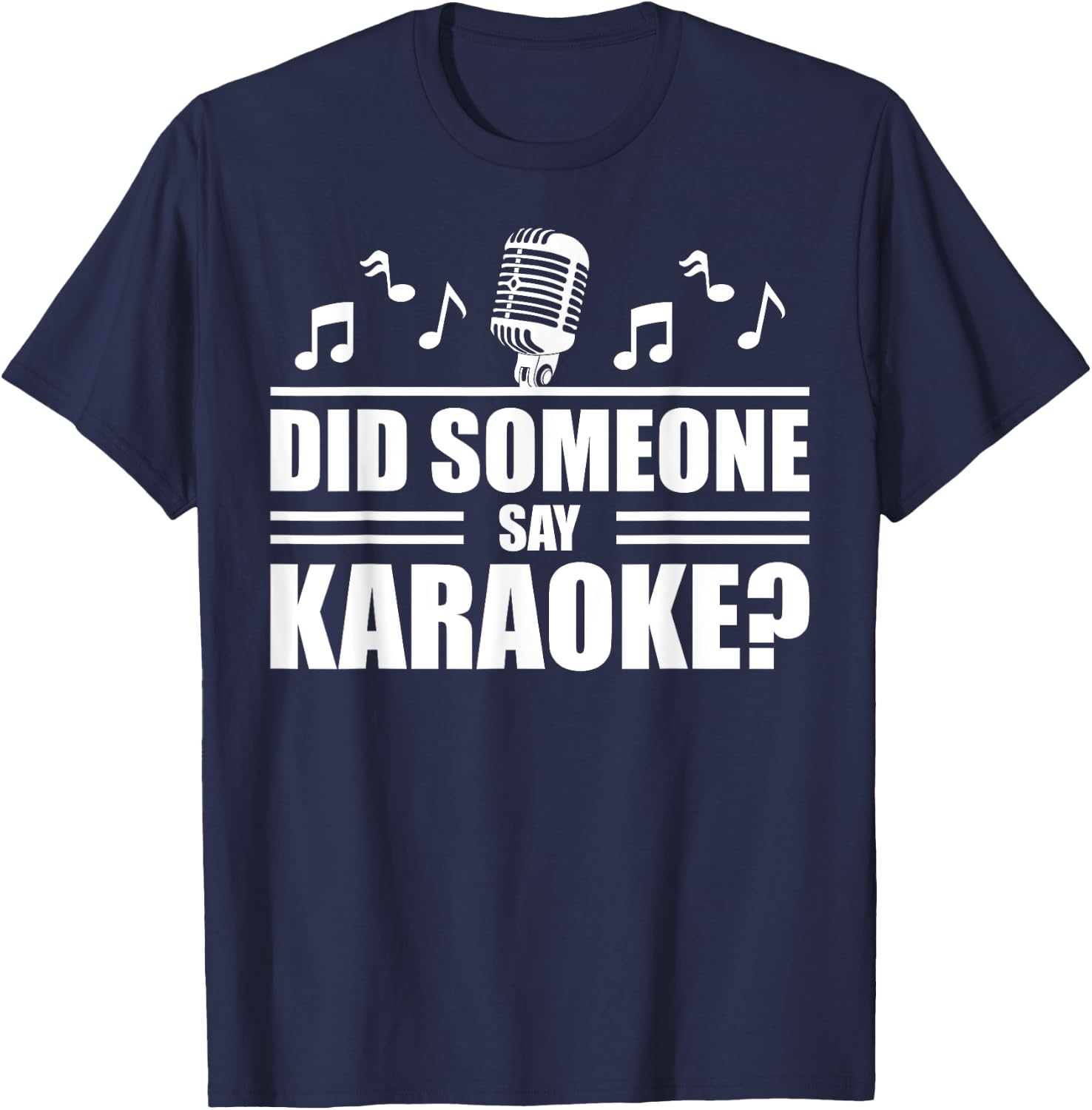 Funny Karaoke Designs Women Singing Music Lovers T-Shirt - T-Shirt | Navy