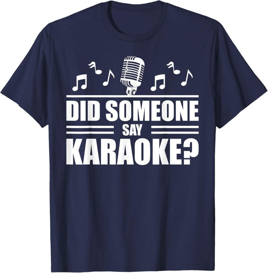 Funny Karaoke Designs Women Singing Music Lovers T-Shirt - T-Shirt | Navy
