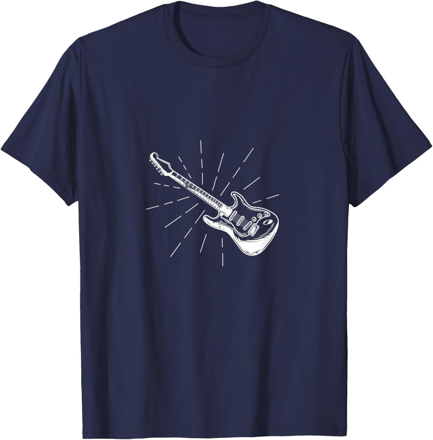 Electric guitar for guitar players hobby and legends T-Shirt - T-Shirt | Navy