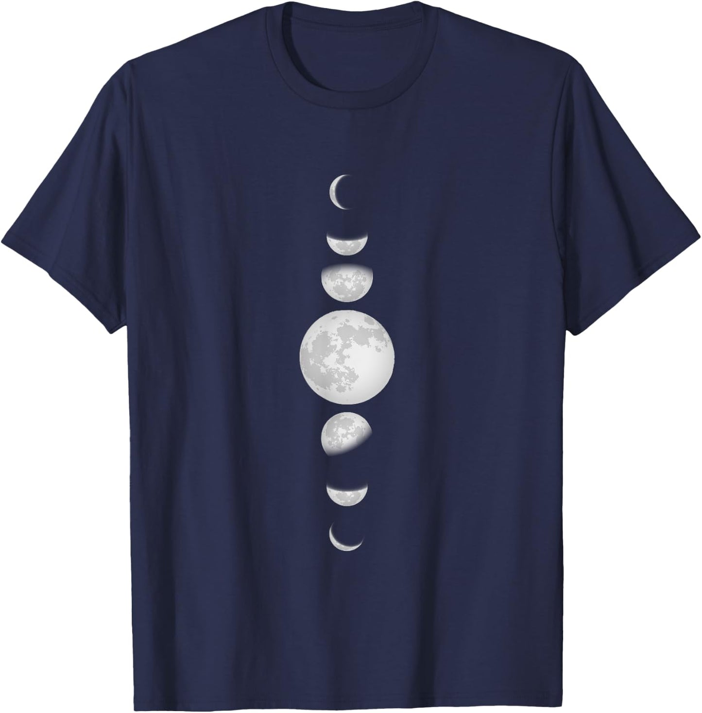 Moon phases Moon phase cycle Half moon Full moon T-Shirt - T-Shirt | Navy