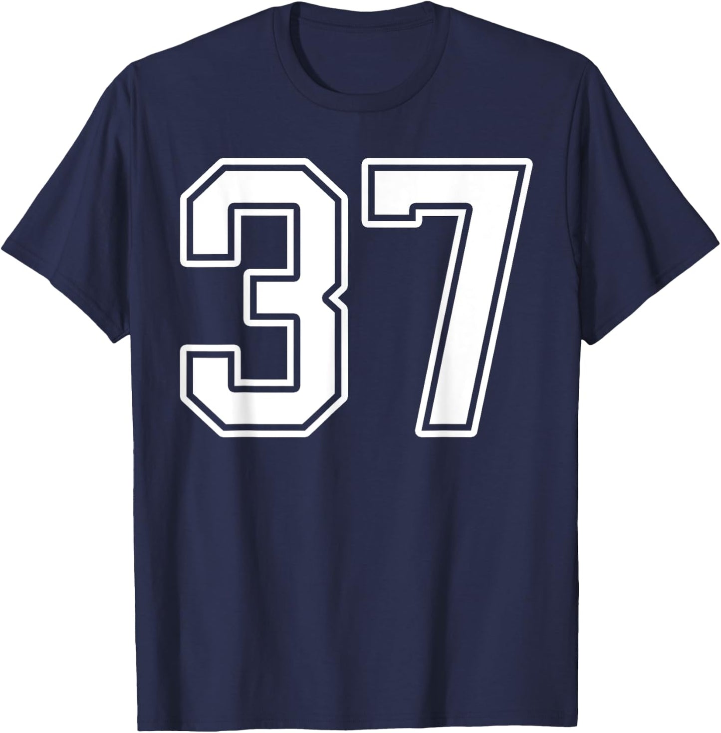 Number 37 Fan Player Jersey Style #37 Men Women Kids T-Shirt - T-Shirt | Navy