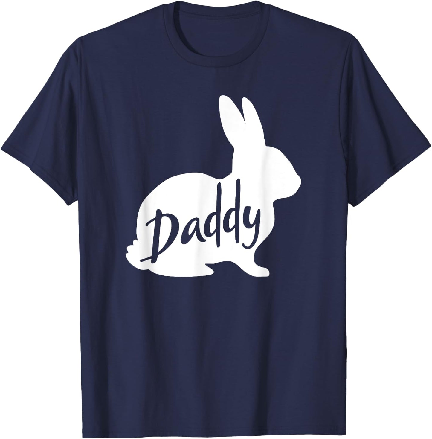 Daddy Bunny Rabbit Father Dad Easter T-Shirt - T-Shirt | Navy