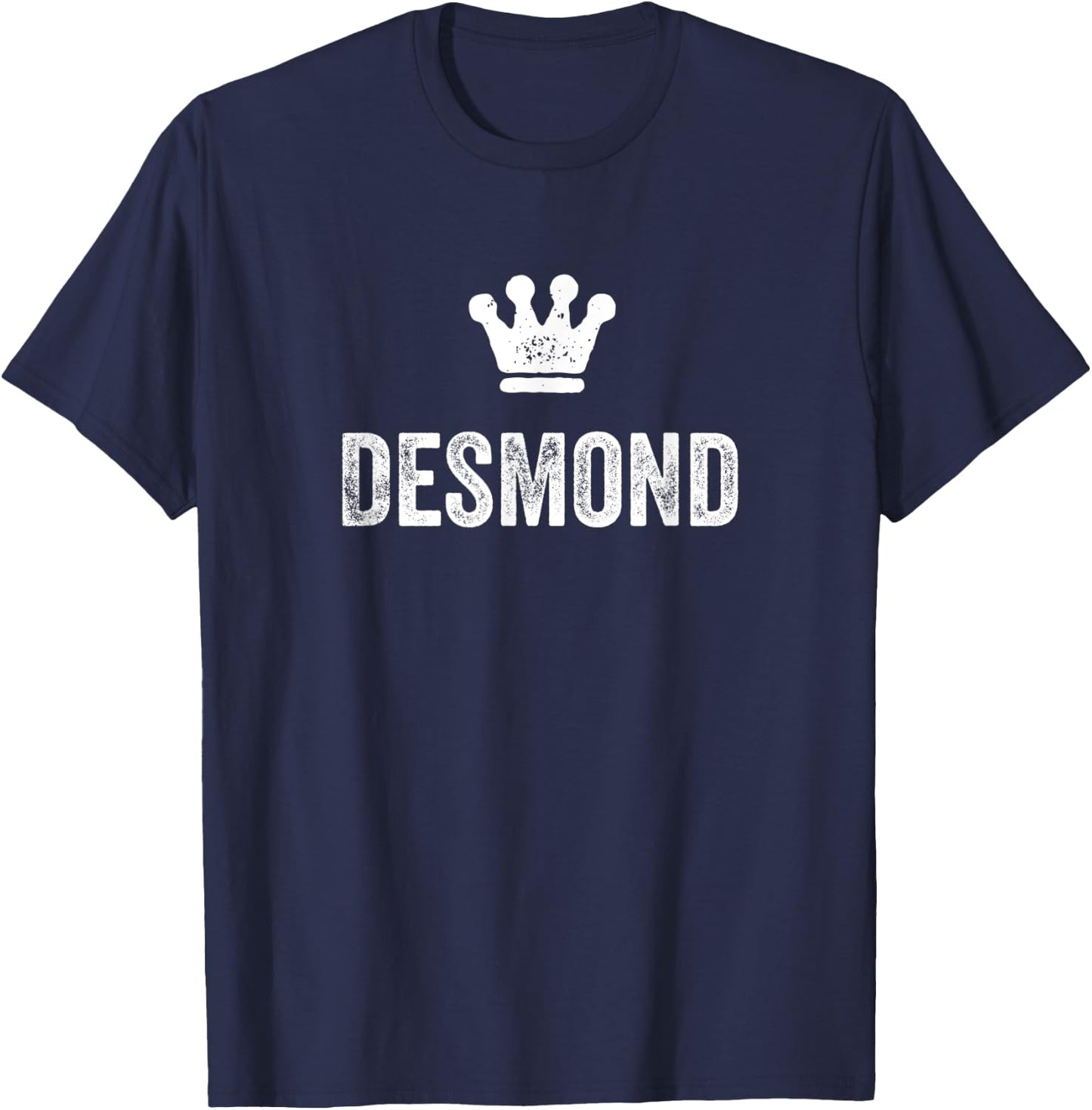 Desmond the King / Crown & Name Called Desmond T-Shirt - T-Shirt | Navy