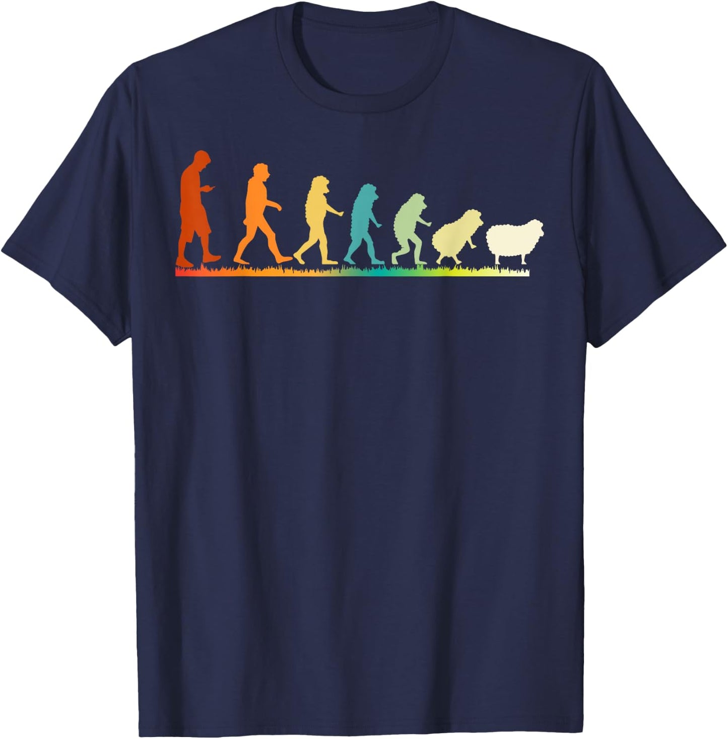 Conspiracy Theorist, Sheep, Human Evolution, Wake Up Sheeple T-Shirt - T-Shirt | Navy