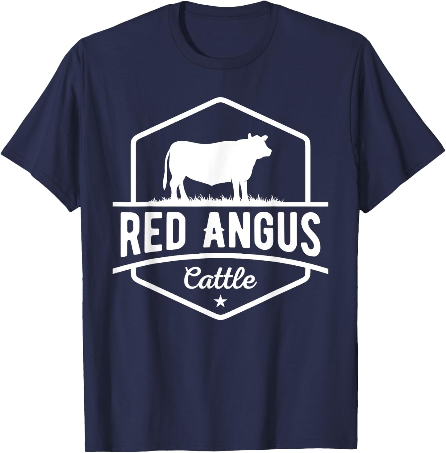 Cow Farmer - Red Angus Cattle T-Shirt - T-Shirt | Navy