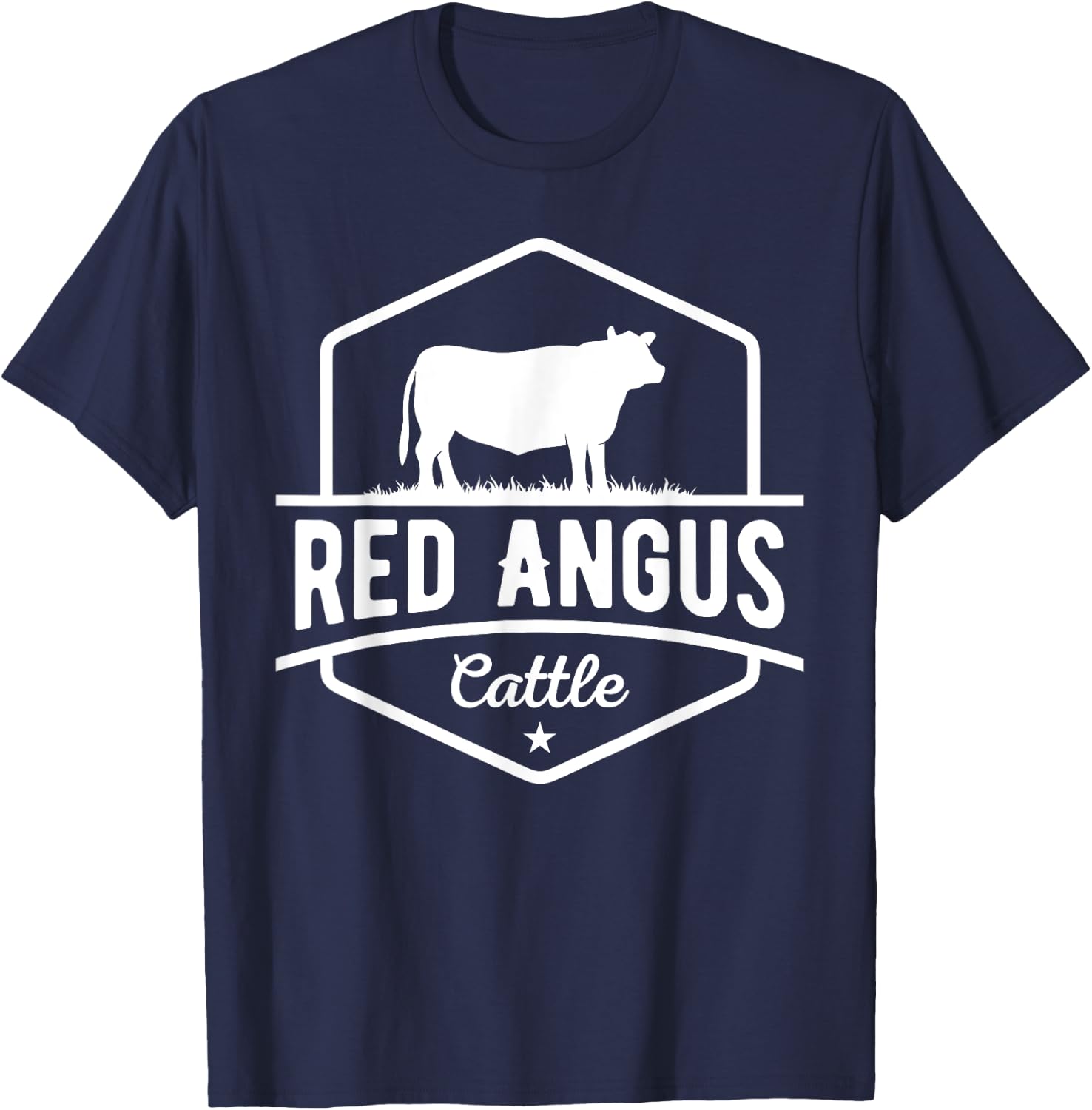 Cow Farmer - Red Angus Cattle T-Shirt - T-Shirt | Navy