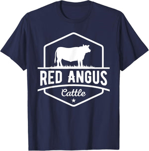 Cow Farmer - Red Angus Cattle T-Shirt - T-Shirt | Navy