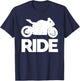 Motorcycle Rider Sport Bike Biker Superbike T-Shirt - T-Shirt | Navy