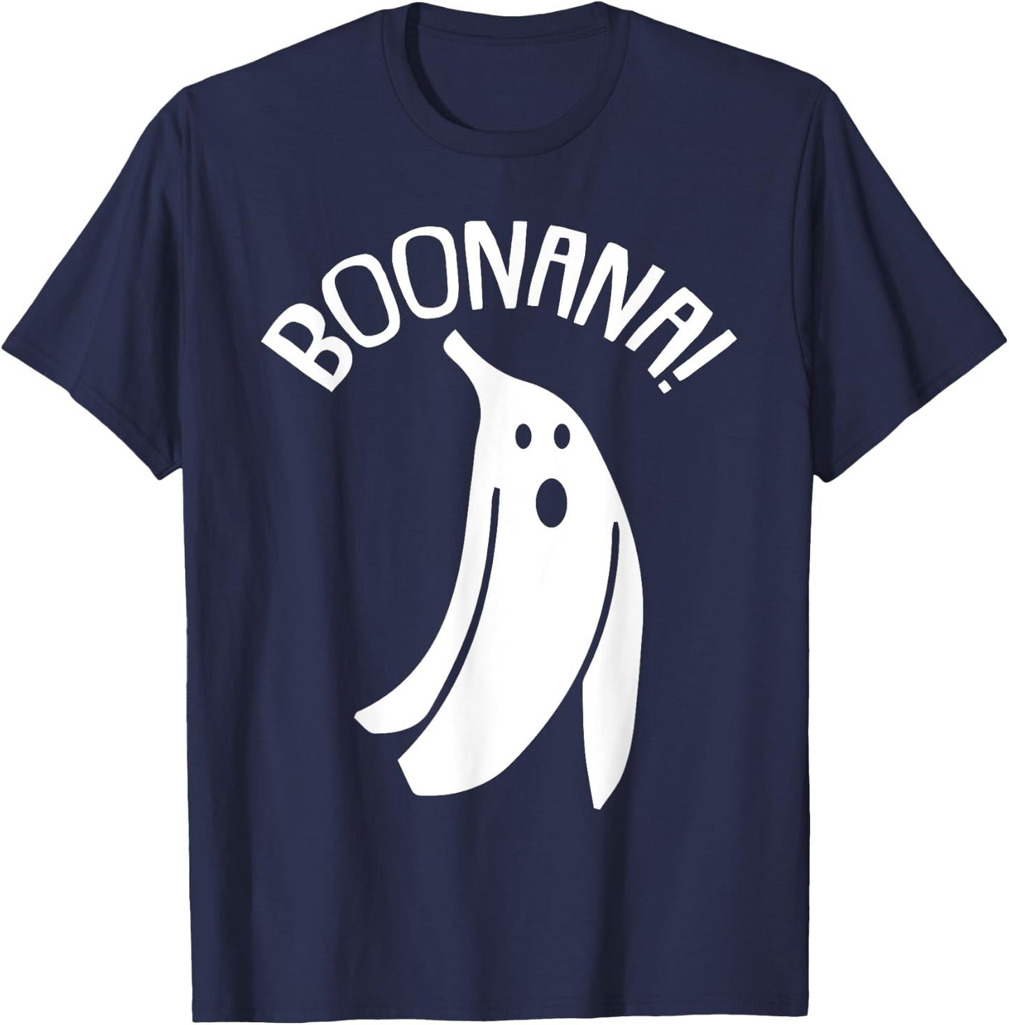 Boo-nana Lazy Halloween Costume Funny Ghost Banana Pun T-Shirt - T-Shirt | Navy