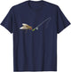 Fly Fishing Sportfishing Angling Angler Funny Joke Pun T-Shirt - T-Shirt | Navy