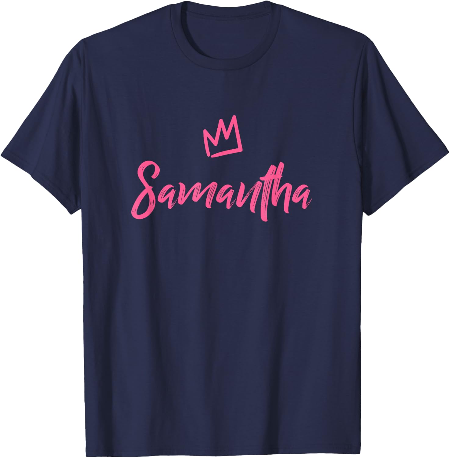 Samantha the Queen / Pink Crown Called Samantha T-Shirt - T-Shirt | Navy