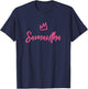 Samantha the Queen / Pink Crown Called Samantha T-Shirt - T-Shirt | Navy