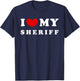 I Love My Sheriff, I Heart My Sheriff T-Shirt - T-Shirt | Navy