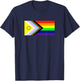 Progress Pride Flag Intersex Pride Flag T-Shirt - T-Shirt | Navy