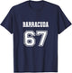Jersey Style Barracuda 67 1967 Old School Muscle Car Fishing T-Shirt - T-Shirt | Navy