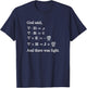 God Said Maxwell Equations And There Was Light Math T-Shirt - T-Shirt | Navy